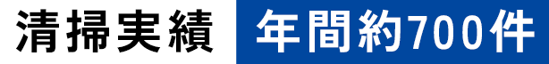 清掃実績年間約700件
